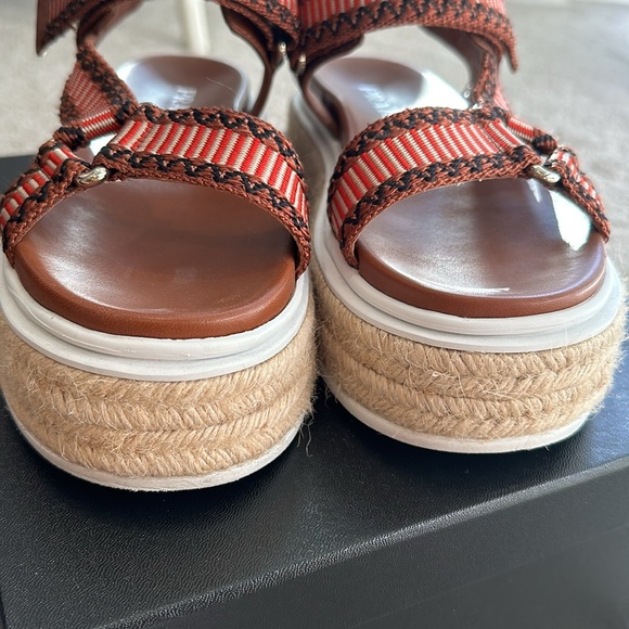 PRADA Jacquard and Leather Platform Espadrilles - Picture 4 of 6